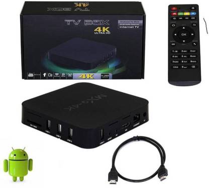 True Shop ™ MXQPRO Quad Core Google Android ULTRA HD 4K TV Box with wifi LAN Android 6.1 Smart TV Box(Make Your Normal LED TV into Smart TV Media Streaming Device