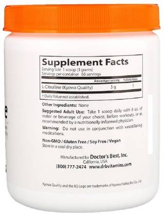Doctor's Best Doctor's Best, L-Citrulline Powder,