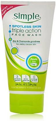 Generic Simple Spotless Skin Triple Action  Face Wash