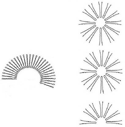 FOK Set Of 60 Pcs of Hair pins, 30 Pcs (7 cm) Curved U Shape For Bun Juda And 30 Pcs (7 cm) of Curve Bob Bobby Hair Pins or Clips Barrette Styling Tools Accessories for Girls & Women- Black Hair Pin