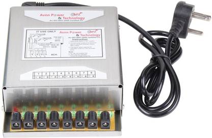 kathiriyas SMPS SMART Power Supply CCTV camera For 8 Channel (with DC PIN) 3 year warranty Camera Sync Terminal Adapter