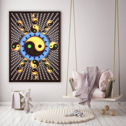 Handicraft-Palace Multi color Printed Yin Yang Mandala Wall Hanging Art Tapestry