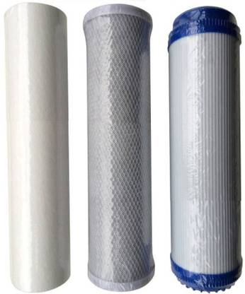 Morning Star Technology RO Systems High Quality 10 inch Filter Set ( PP Spun + Granular Activated Carbon GAC + Carbon Block CTO) for RO UV Water Purifiers Wound Filter Cartridge