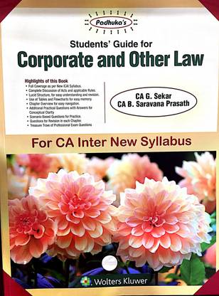 Student's Guide For Corporate And Other Law For Ca Inter New Syllabus Nov