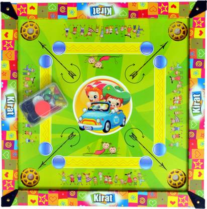 Kirat 2-In-1 Small Carrom Board With Ludo Game For Kids Carrom Board Game