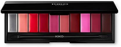 Generic Kiko Milano Smart Lip Palette With Shades Of Various Finishes DoubleEnded Applicator Included Color Red
