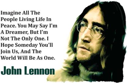 'John Lennon - Motivational Quotes'' Inspirational Wall Poster - [Size- 13 inch x 19 inch ; 33 cm x 48 cm], Glosss Laminated Paper Print