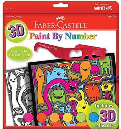 FABER-CASTELL Faber-Castell - Paint By Number 3D Monster Pop