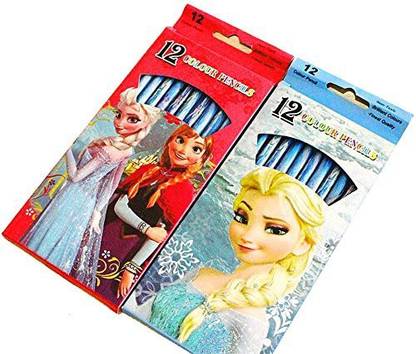 Disney Frozen Disney Princess Elsa Anna, 12 Color Pencils For ...
