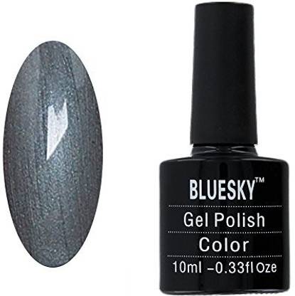 Blue Sky Shellac Nails By Bluesky Bluesky Steel Grey Gel Polish Gel Grey