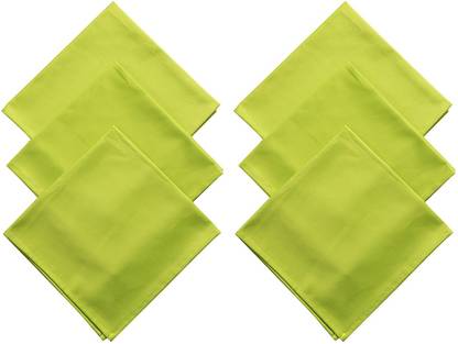 Vissage Set of 6 Table Napkins Green Cloth Napkins