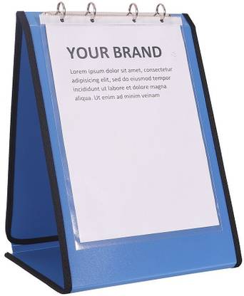 Bindermax Easel Display Book Ring 3/4" Metal 20 Pockets (Vertical) A4,Satin Emboss, Inner Pocket 0.06mm, Polypropylene Conference File