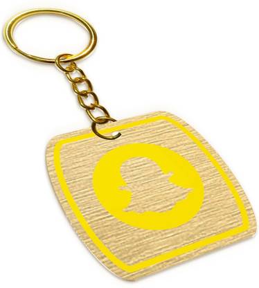 METAL AND MORE Snapchat In Brass Key Chain