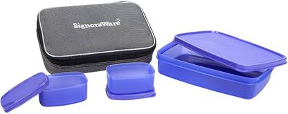 Signoraware 515purple 3 Containers Lunch Box