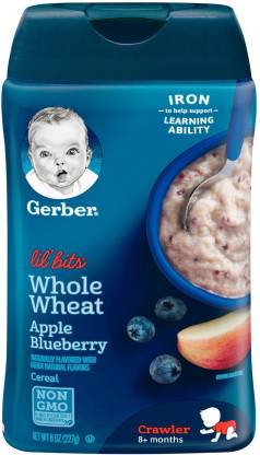 GERBER Lil' Bits Whole Wheat Apple Blueberry Baby Cereal Cereal