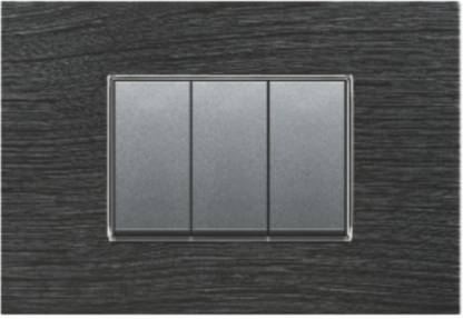 VIHAN 3 Module Forza Turkey Oak Color Plate Switch 20 A Three Way Electrical Switch
