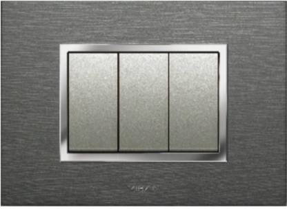 VIHAN 3 Module F-ONE+ Wood Vintage Carbon Wenge Color Plate Switch 20 A Three Way Electrical Switch