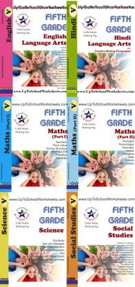 Class 5 Worksheets Set Of 6 Books Of Workbook-CBSE/ICSE-With Answer Key- English Grammar Worksheets, Maths, Hindi Grammar With Creative Writing, Science And Social Studies