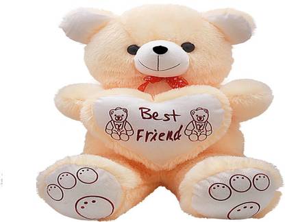 A.P.TRADERS A.P.TADERS Cream Fur Best Friend Teddy Bear (60cm)  - 60 cm