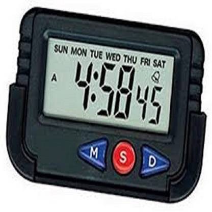 JUST ONE CLICK Digital Black Clock