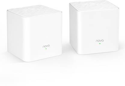 TENDA Nova MW3 (2-Pack) Whole Home Mesh Mesh Router 2.4 GHz, 5 GHz 1176 Mbps Wifi Speed Dual Band External Antenna Ethernet (Cable Broadband)