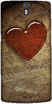 PNBEE Back Cover for OnePlus One (A0001) -Wood Heart Printed Back Case Cover