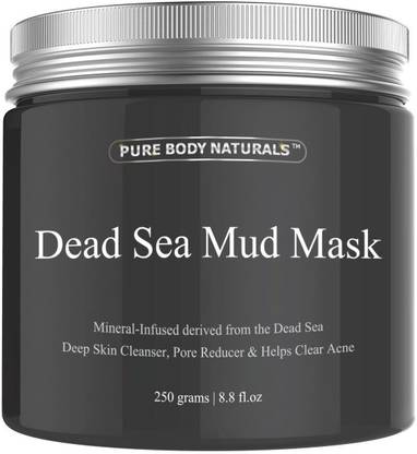 Pure Body Naturals Body Naturals 250G/ 8.8 Fl. Oz. - Dead Sea Mud Mask Best For Facial Treatment, Minimizes Pores, Reduces Wrinkles, And Improves Overall Complexion - Dead Sea Minerals Help To Pull Toxins Out Of The Skin