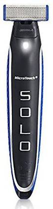 MicroTouch SOLO All-in-one Rechargeable Trims Edges Razor Men Personal Hair Cleaning Shaver Trimmer Brush Trimmer 45 min  Runtime 4 Length Settings
