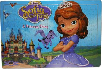 Shanaya Wooden Multi Cartoon Character Sofia Educational Fun Blocks Jigsaw Puzzle Game With Wooden Frame For Kids (204 Pieces)