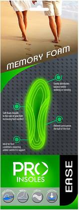Pro Ease Memory Foam PU Foam Full Length Regular Shoe Insole