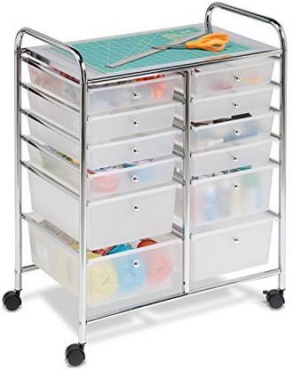 Honey Can Do Rolling Storage Cart And Organizer With 12 Plastic Drawers