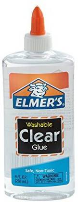 Elmer's Liquid School Glue, Clear, Washable, 9 Ounces, 1 Count Glue