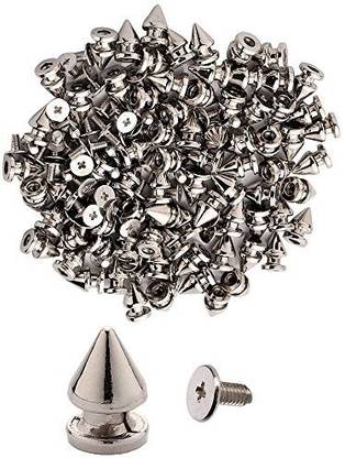 Yw Creating 100Pcs Cone Spikes Screwback Studs Diy Craft Cool Rivets Punk Stud Edge-Cylinder Style 710Mm 1/4"3/8"
