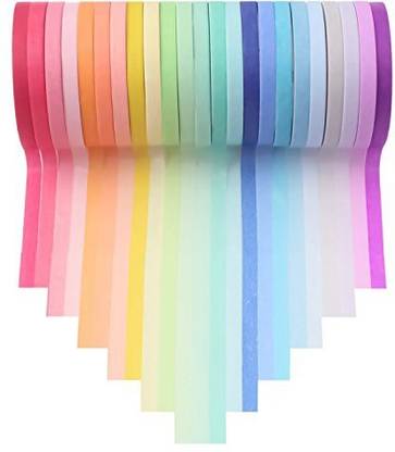 Generic Washi Tape Set 23 Rolls Masking Decorative Tapes for DIY Scrapbooking Crafts Wrapping Thin