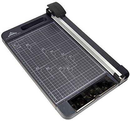 Jielisi 18 Inch Professional Rotary Paper Trimmer, A3 Size 3-Ways Paper Cutter With Sliding Rotary Blade, 8 Sheet Capacity, Blac