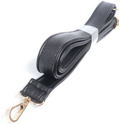 Grace Young (Golden Clasps) Black 25Mm Width Pu Leather Female Messenger Purse Strap Bag Accessories Shoulder Bag Straps Length 49.2 Inches