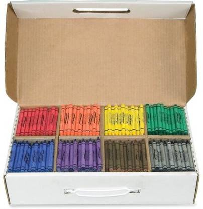 Generic Prang Crayon Master Pack, Standard Size, Box of 800 Crayons, 100 of Each Color, 8 Assorted Colors (32350)