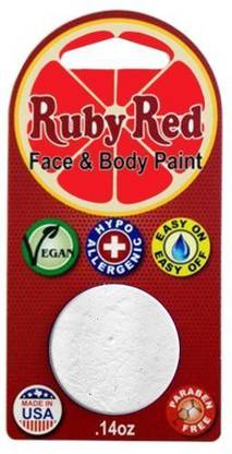 RUBYRED Ruby Red Face & Body Paint, 0.14 Oz, White