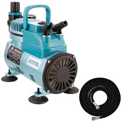 Master Airbrush Model Tc-40 - Cool Runner Professional High Performance Single-Piston Airbrush Air Compressor With 2 Holders, Re