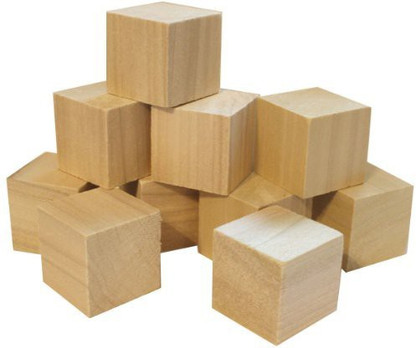 1.5 inch wooden cubes