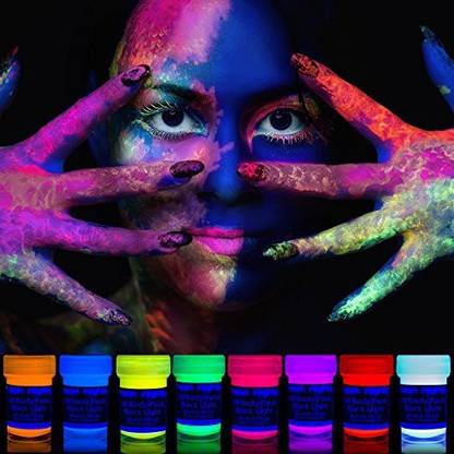 neon nights 8 X Uv Body Paint Black Light Make-Up Bodypainting Neon Blacklight Bodypaint Face Paints