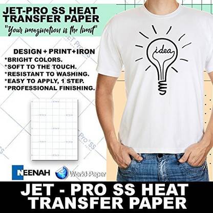 Jet Pro Ss Po Jet-Pro Ss Jetpro Sofstretch Heat Transfer Paper 8.5 X 11" 100 Sheets Iron-On - Heat Press Ready