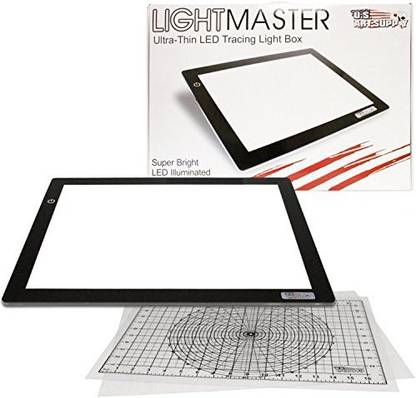 Us Art Supply Lightmaster Large 24.3" Diagonal Professional (A3) 12"X17" Led Lightbox Board- 12-Volt Super-Bright Ultra-Thin 3/8