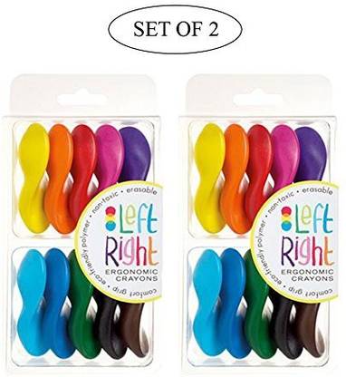 Generic Non-Toxic, Ergonomic, Left Right Crayons, 20 Crayons (2 Sets of 10)