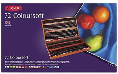 Derwent Colored Pencils, Coloursoft Pencils, Drawing, Art, Wooden Box, 72 Count (0701031)