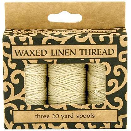 Generic Lineco Waxed Genuine Linen Thread, 20 yards, Pack of 3 Spools: Natural (BBHM208)
