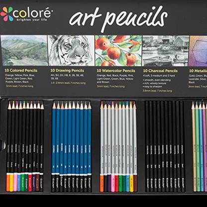 Generic Colore Premium Art Pencils Pack - 50 Assorted Pencil ...