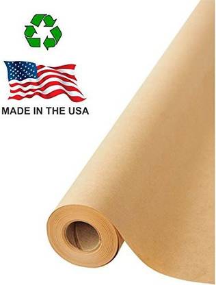 Generic Made in USA Brown Kraft Paper Jumbo Roll 17.75" x 1200" (100ft) Ideal for Gift Wrapping, Art, Craft, Postal, Packing, Shipping, Floor Covering, Dunnage, Parcel, Table Runner 100% Recycled Material