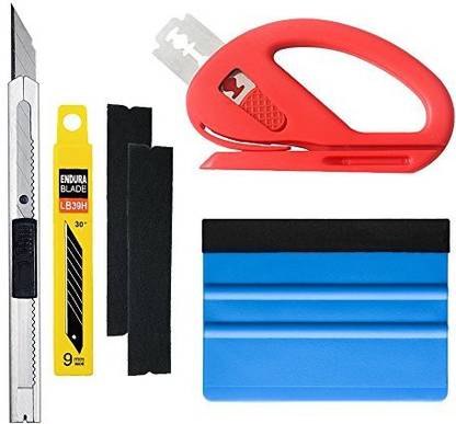 Tiptopcarbon Vinyl Wrap Tools Kits With Knife Blades Felt Squeegee