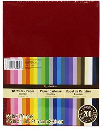 Recollections Cardstock Paper, Essentials 20 Colors - 200 Sheets 8-1/2 X 11